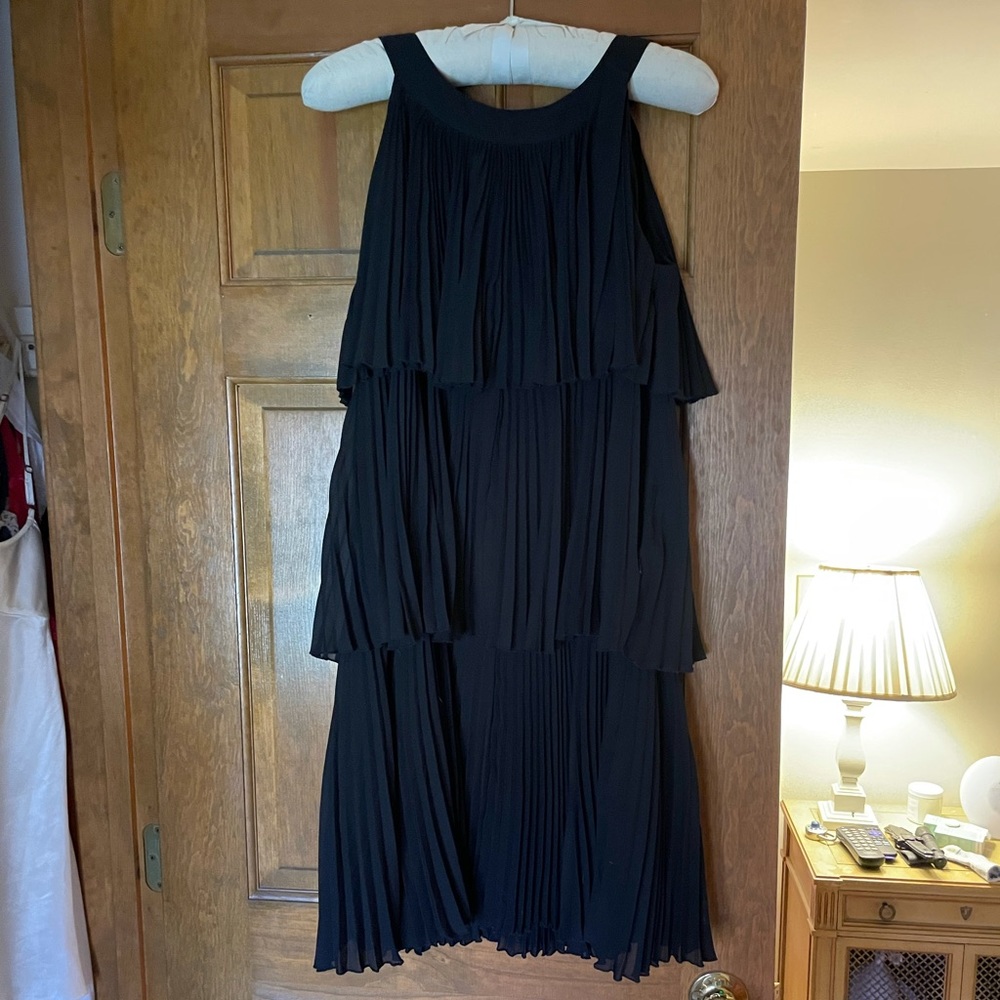 Valentino Red pleated cocktail dress